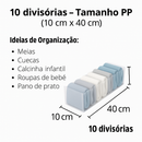 Colmeia Organizadora de Gaveta Clean Transparente PP, P, M, G, GG para Gavetas e Closet