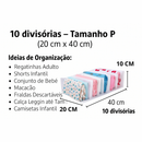 Colmeia Organizadora de Gaveta Clean Transparente PP, P, M, G, GG para Gavetas e Closet