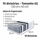 Colmeia Organizadora de Gaveta Clean Transparente PP, P, M, G, GG para Gavetas e Closet